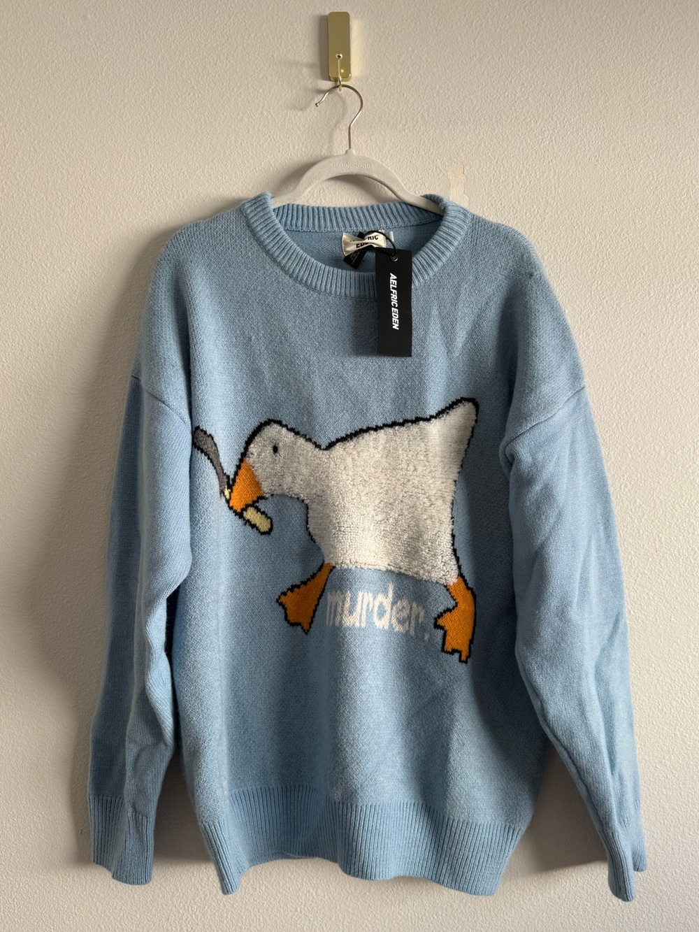 Aelfric Eden‎ "Murder Goose" crewneck sweater Sz XL NWT